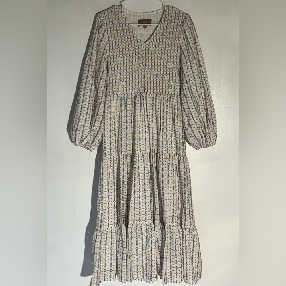 JESSAKAE Floral Long Maxi Summer Dress Size Medium Cottagecore